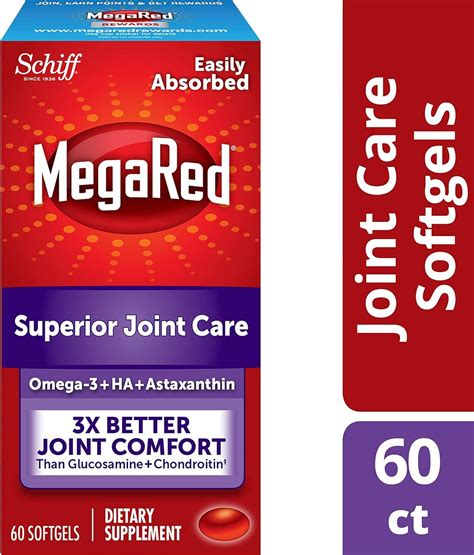 Megared Joint Care Softgels, 60 Count (2 Pack) .